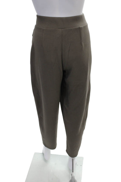 Spanx Women Ankle Pants Green Pull On Tencel Blend Size M