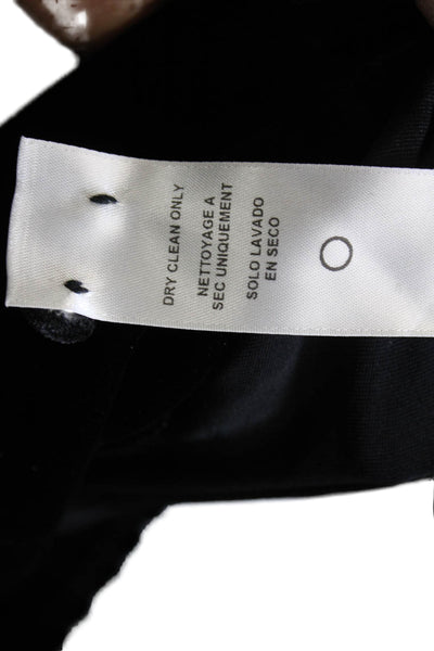 Frame Womens Pullover Blouse Black High Neck Long Sleeve Petite Size S