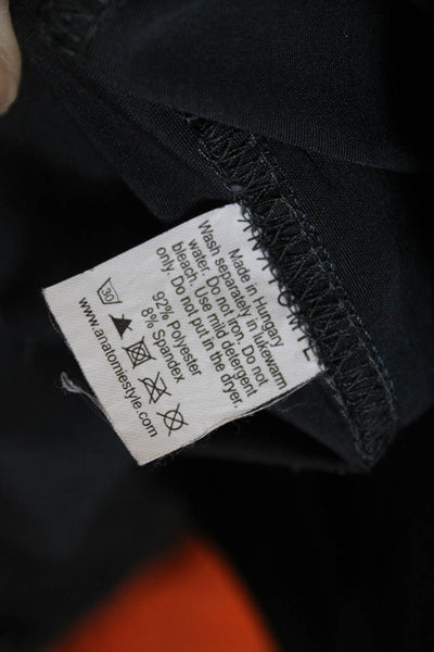 Anatomie Womens Cropped Black Polyester Solid Button Pants Size XS