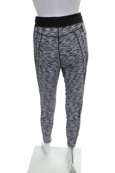 Blanc Noir Women Multicolor Striped Nylon Drawstring Jogger Pants Size S