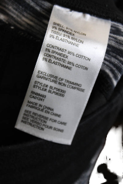 Blanc Noir Women Multicolor Striped Nylon Drawstring Jogger Pants Size S