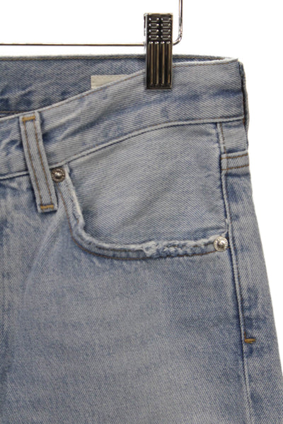 Everlane Womens Blue Straight Jeans High Rise Cotton Button Size 9