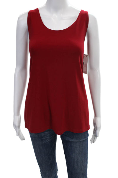 Sympli Womens Collared Red Top Set Polyester Size 14