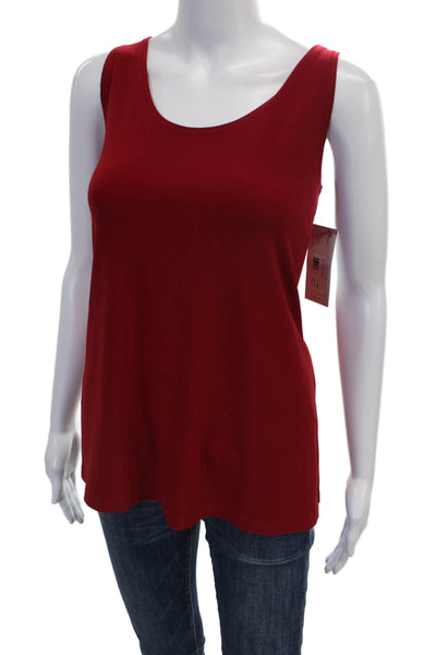 Sympli Womens Collared Red Top Set Polyester Size 14