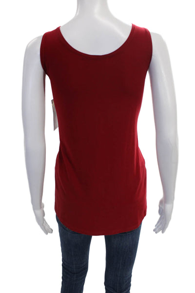 Sympli Womens Collared Red Top Set Polyester Size 14
