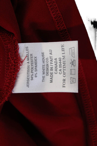 Sympli Womens Collared Red Top Set Polyester Size 14