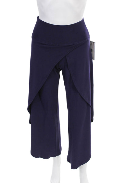 Sympli Women Purple Geometric V-Neck Polyester Outfit Set 3/4 Sleeve Size 2