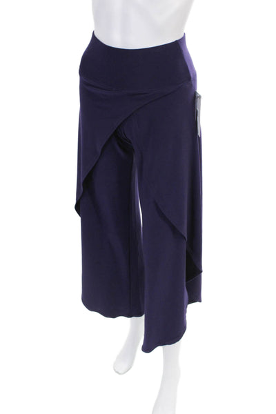 Sympli Women Purple Geometric V-Neck Polyester Outfit Set 3/4 Sleeve Size 2