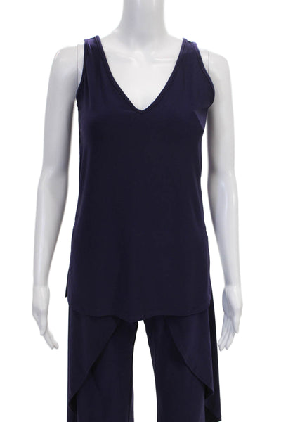 Sympli Womens Outfit Set Purple V-Neck 3/4 Sleeve Polyester Size 14