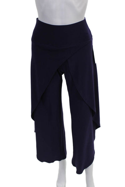 Sympli Women V-Neck Blue Polyester 3/4 Sleeve Outfit Set Size 2