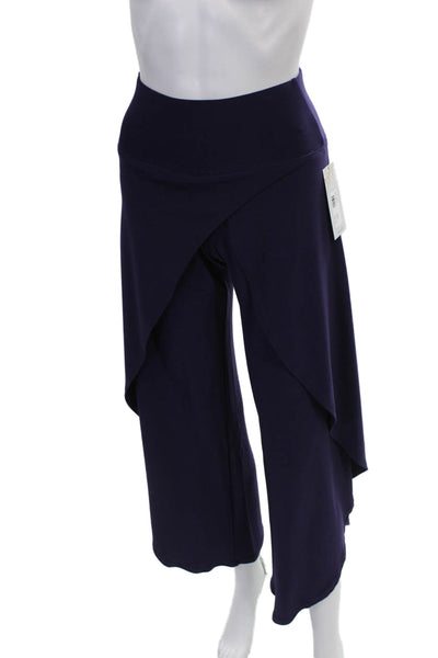 Sympli Women V-Neck Blue Polyester 3/4 Sleeve Outfit Set Size 2
