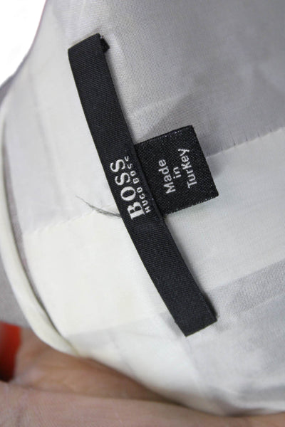 Boss Hugo Boss Women Virgin Wool Gray Blazer Button Long Sleeve Size 14
