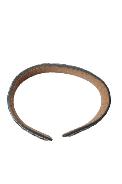 Tardini Womens Genuine Python Adjustable Wrap Cuff Bracelet Blue