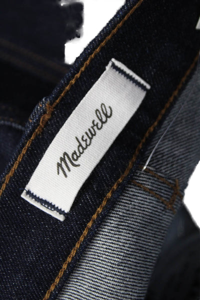 Madewell Women Boyfriend Jeans Blue Cotton Mid Rise Button Size 28