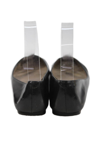 Marc Jacobs Womens Slip On Round Toe Caged Ballet Flats Black Leather Size 37