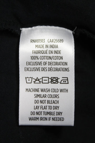 Robert Graham Mens Polo Collared Short Sleeve Black Cotton Size L