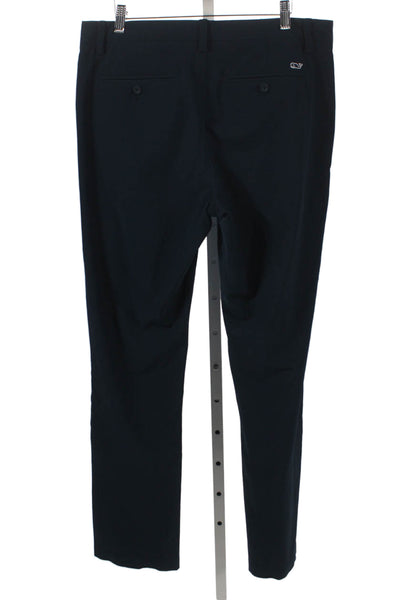 Vineyard Vines Mens Blue Polyester Chino Pants Button Closure Size 33