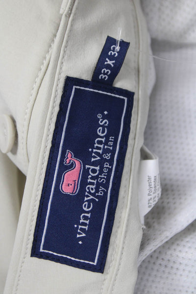 Vineyard Vines Mens Chino Pants Beige Polyester Button Size 33