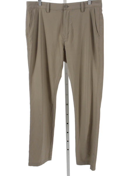 Vineyard Vines Mens Beige Chino Pants Polyester Button Closure Size 33