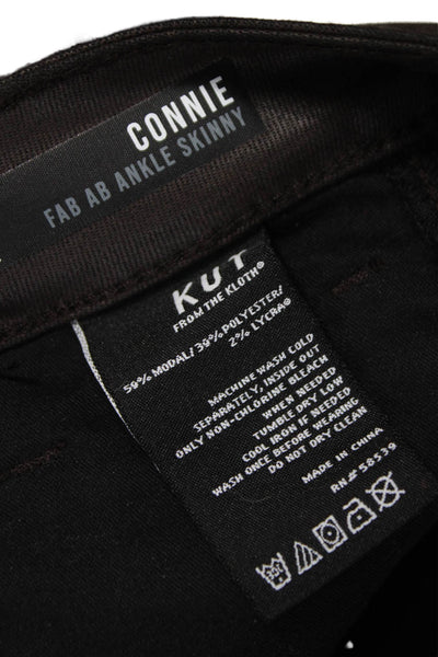 KUT from the Kloth Womens Ankle Jeans Black Modal High Rise Size 4