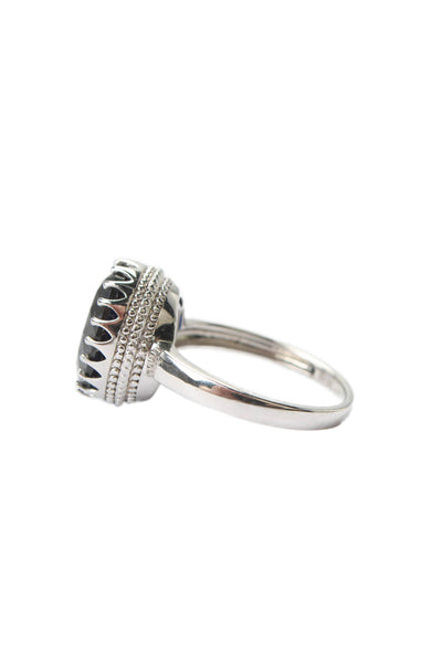 BBJ Womens 925 Silver Blue Lab Created Spinel Cocktail Ring Sz 9