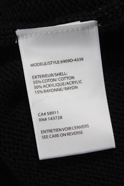 Designer Womens Basic V-Neck Cotton Tank Sleeveless Black Size XS