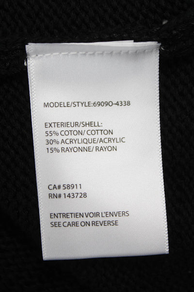 Designer Womens Basic Cotton V Neck Black Sleeveless Tank Size S