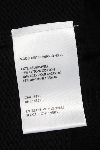 Designer Womens Basic Cotton V-Neck Sleeveless Tank Black Size L