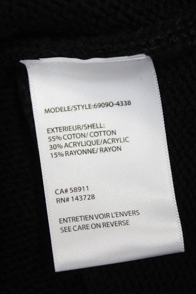 Designer Womens Basic Sleeveless V-Neck Cotton Tank Black Size XL
