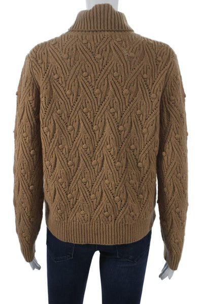 Kangra Womens Wool Turtleneck Geometric Pullover Sweater Brown Size 40