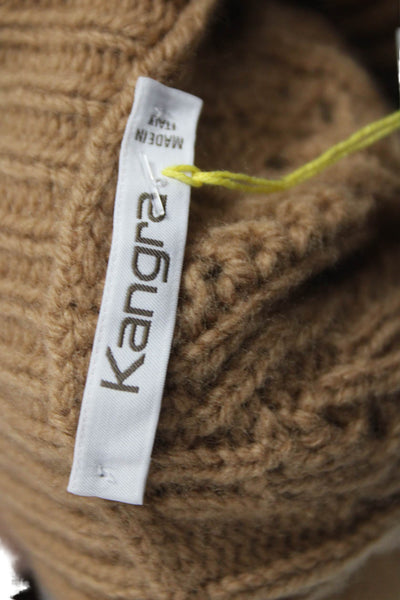 Kangra Womens Wool Turtleneck Geometric Pullover Sweater Brown Size 40
