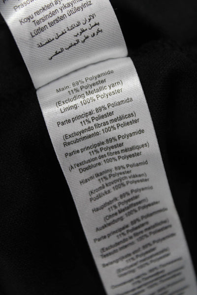 Apricot Women Maxi Dress Black Long Sleeve Round Neck Polyamide Size XS