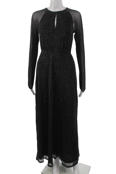 Apricot Women Black Maxi Long Sleeve Dress Size M