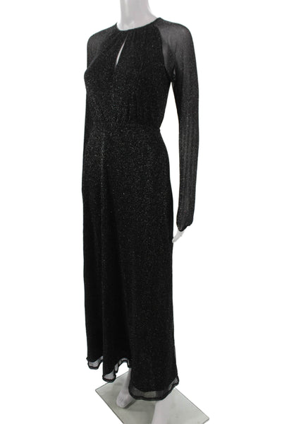 Apricot Women Black Maxi Long Sleeve Dress Size M