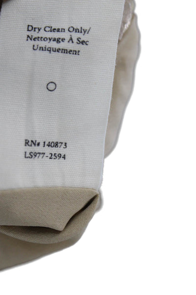 Love Shack Fancy Womens Mini Skirt Beige Viscose Zip Size 00