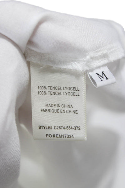 Cloth and Stone Womens White Tencel Collared Button Up Long Sleeve Top Size M