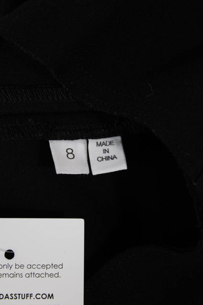 Derek Lam 10 Crosby Women Black Shift Dress Knit Faux Leather Size S