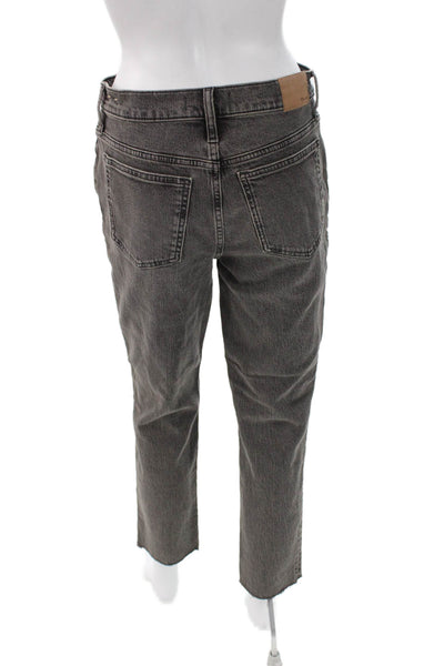 Madewell Womens Cropped Gray Mid Rise Jeans Cotton Blend Size 27
