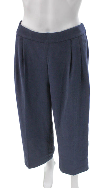 J Crew Womens Cropped Pull On Polyester Solid Pants Size 4