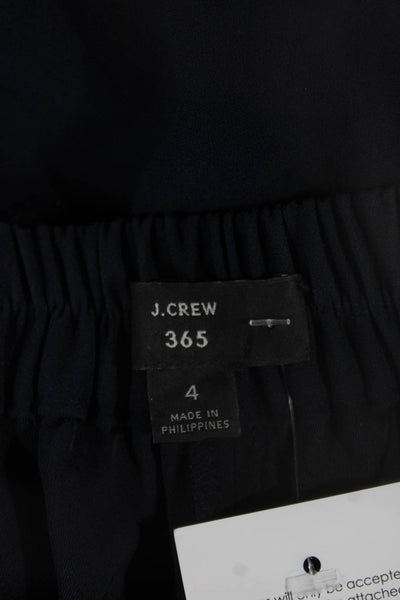J Crew Womens Cropped Pull On Polyester Solid Pants Size 4