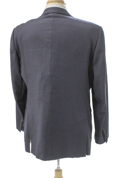 Armani Collezioni Mens Blue Wool Blazer Button Size 42