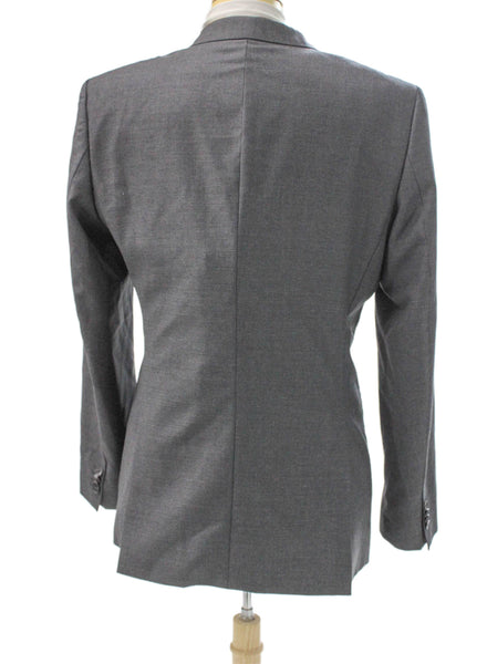 Boss Hugo Boss Men Gray Check Viscose Blazer Button Size 42