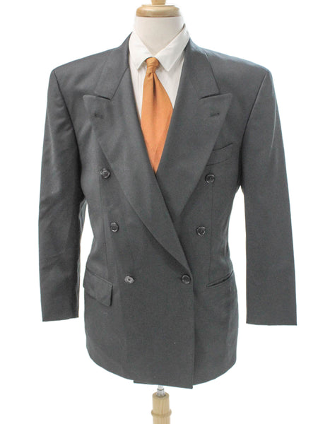 Boss Hugo Boss Mens Gray Blazer Button Solid Size 42