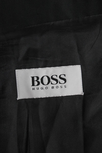 Boss Hugo Boss Mens Gray Blazer Button Solid Size 42