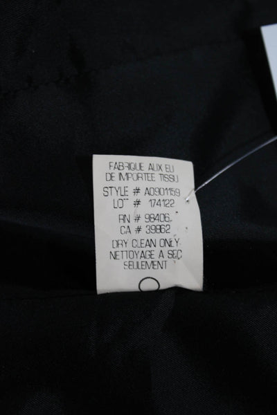 Theory Women Pant Suit Black Wool Button Long Sleeve Size 2