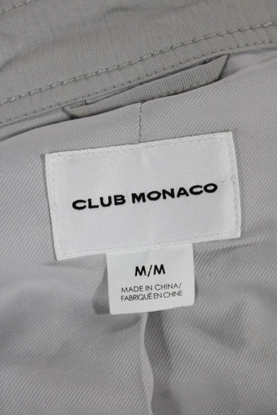 Club Monaco Womens Gray Biker Jacket Zip Closure Viscose Blend Size M