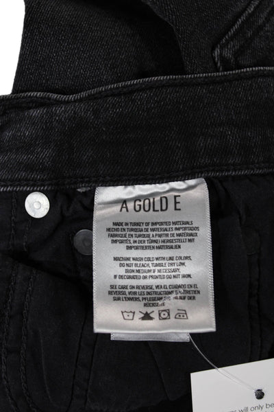 Agolde Women Skinny Jeans Gray Denim Mid Rise Button Inseam 24 Size 25