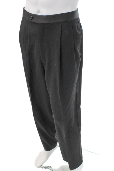 John W. Nordstrom Mens Black Wool Tuxedo Suit Solid Size 46