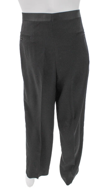 John W. Nordstrom Mens Black Wool Tuxedo Suit Solid Size 46