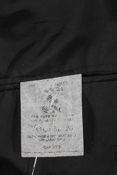 John W. Nordstrom Mens Black Wool Tuxedo Suit Solid Size 46